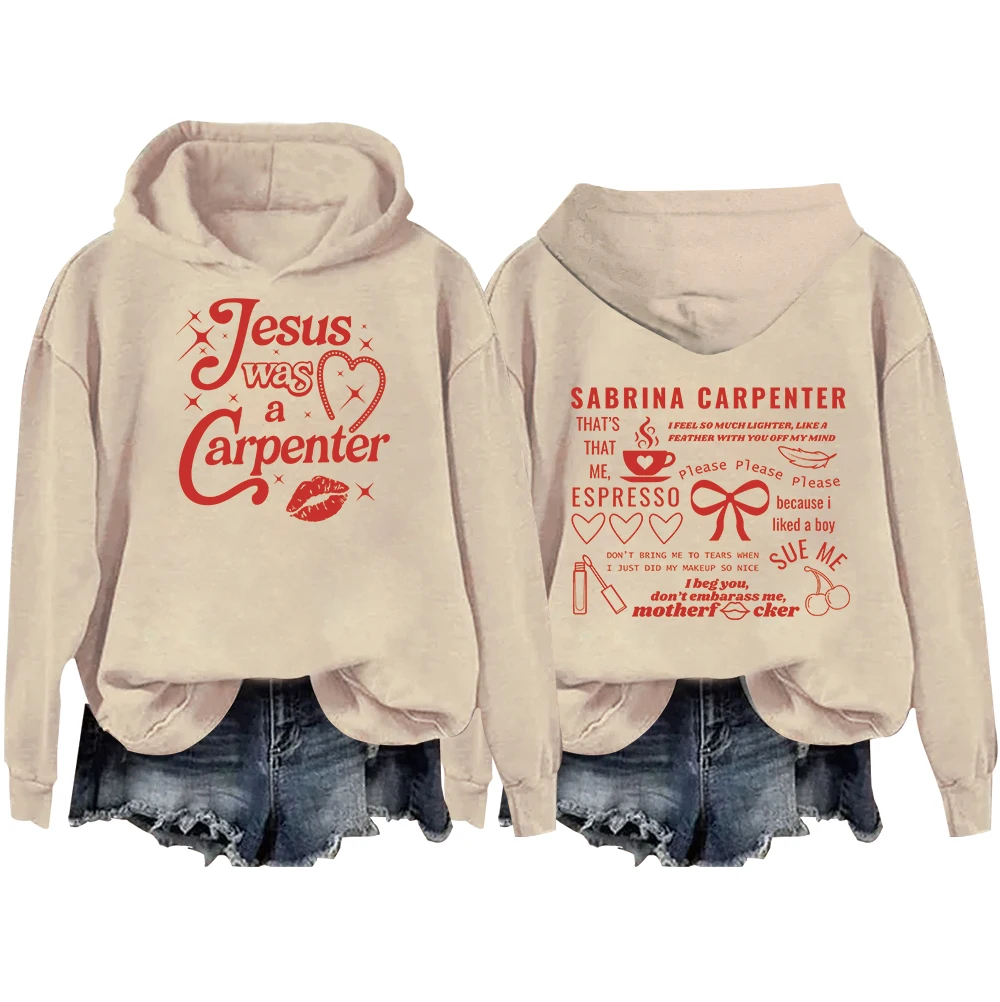 Jesus Was A Carpenter Sabrina Hoodie Men/Women Fans Gift Vintage Casual Hoodies