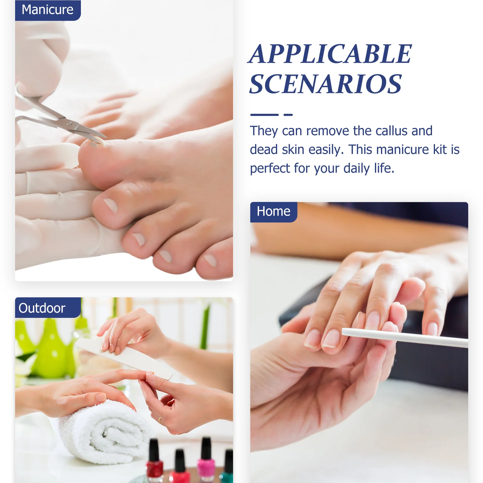 1 Set Stainless Steel Clippers Kit Multi-Function Manicure Pedicure Tool Nail Cleaner Ear Pick Tweezers Portable Travel Size