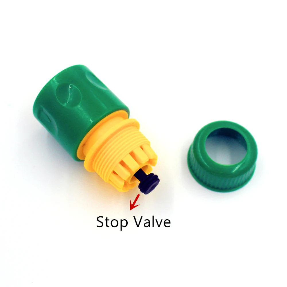 1pcs Water Stop Connector Waterbird Hose Connector with Stop Valve Random Colors Garden Accessories Tools