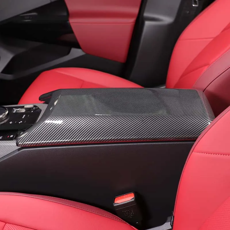 

Suetlcoity For BMW X3 G45 2025-2026 ABS Carbon fiber Car Central control armrest box protective cover Interior Car Accessories