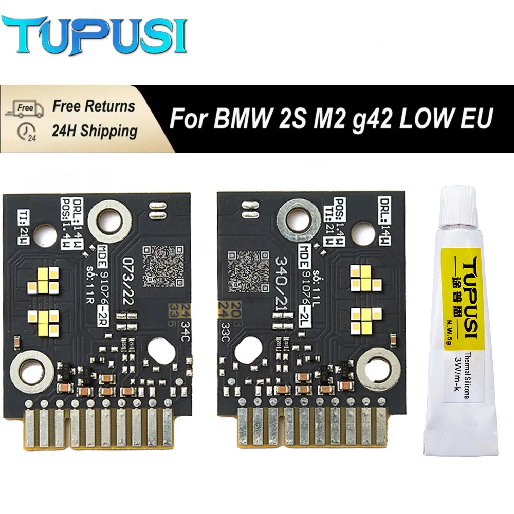 

TUPUSI Turn Signal Module Euro Low Spe DRL Lemon Yellow Headlight DRL Daylight boards For BMW 2S M2 G42 G87 M240i Running Light