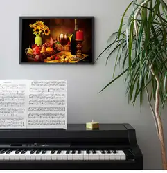 Fruits Large Wall Art Posters For Kitchen Home Decor HD Print On Canvas Oil Painting Bedroom 1 Pieces Still Life Wine And Candel