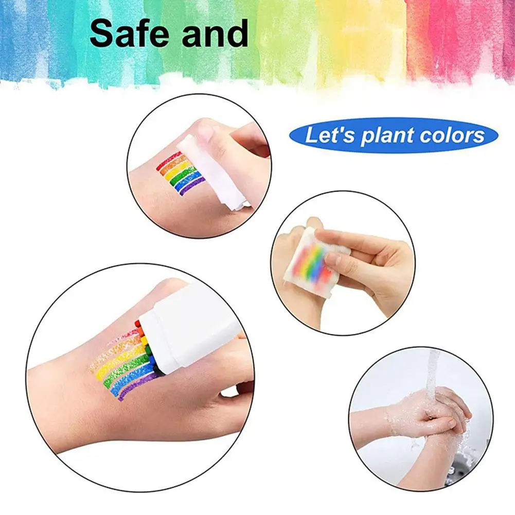 

1pc 6 colors Rainbow Crayon Paint Rainbow Christmas, New Year Birthday Party Party Accessories Party Family Costume Gift