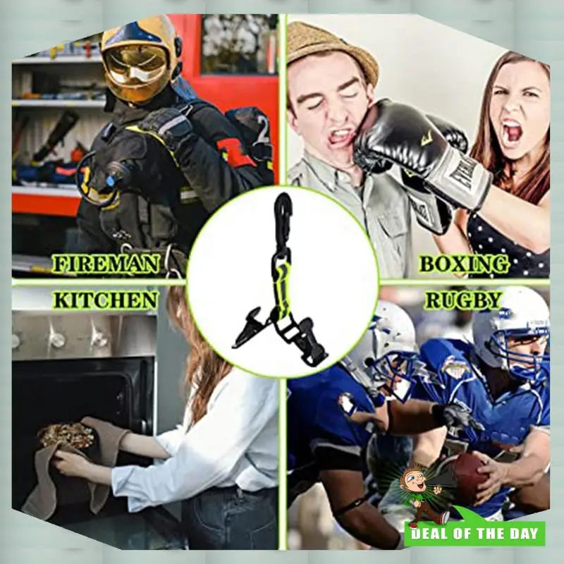จัดส่งตลอด 24 ชั่วโมง 4 ชิ้นผู้ถือถุงมืออุปกรณ์เสริมสําหรับนักผจญเพลิงตํารวจกู้ภัยทํางานถุงมือเข็มขัดคลิป
