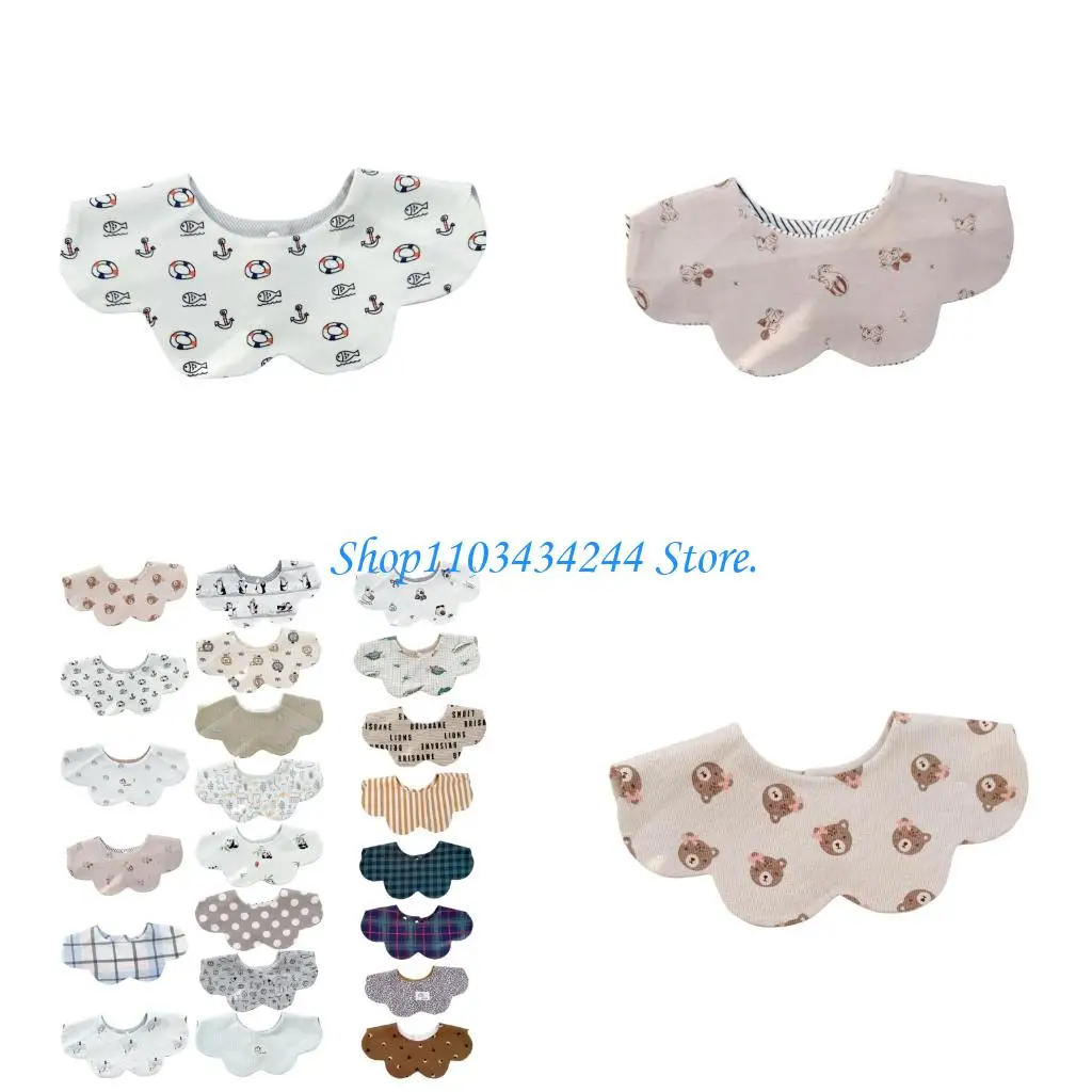 

Double Sided Baby Bib 360 Degree Coverage Drooling Stopper Easy Cleaning