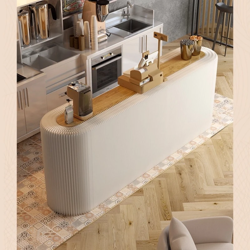 Modern Mostrador De Tienda Furniture Design Decor Front Desk Reception Counter Checkout U Shape Oval Reception Desks White home