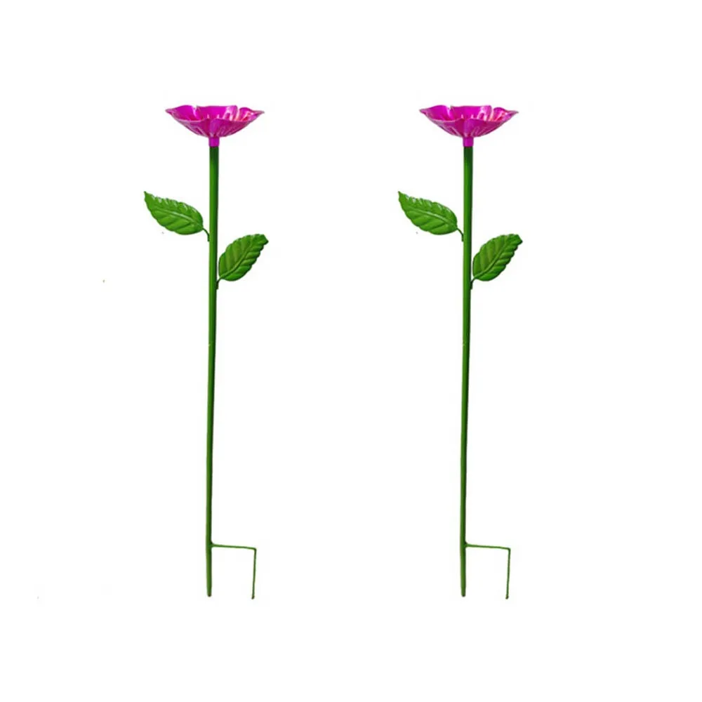 

2 шт., металлическая чашка для полива пчел, цветочный дизайн, подключаемая кормушка для воды для пчел, нержавеющая водонепроницаемая чаша для ванны-бабочки