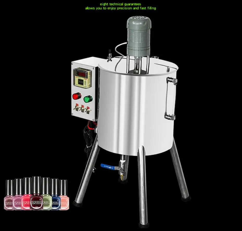 

15L small volume lipstick, lip balm, lip gloss viscous liquid filling machine with mixer and heater