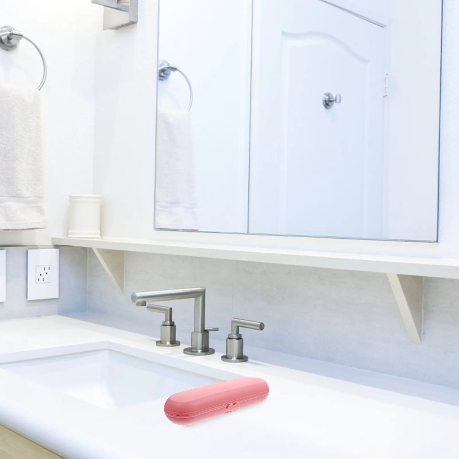 

Electric Toothbrush Box Portable PP Material Impact Resistant Storage for Travel with Brush Cord and Toothpaste Organizer Case