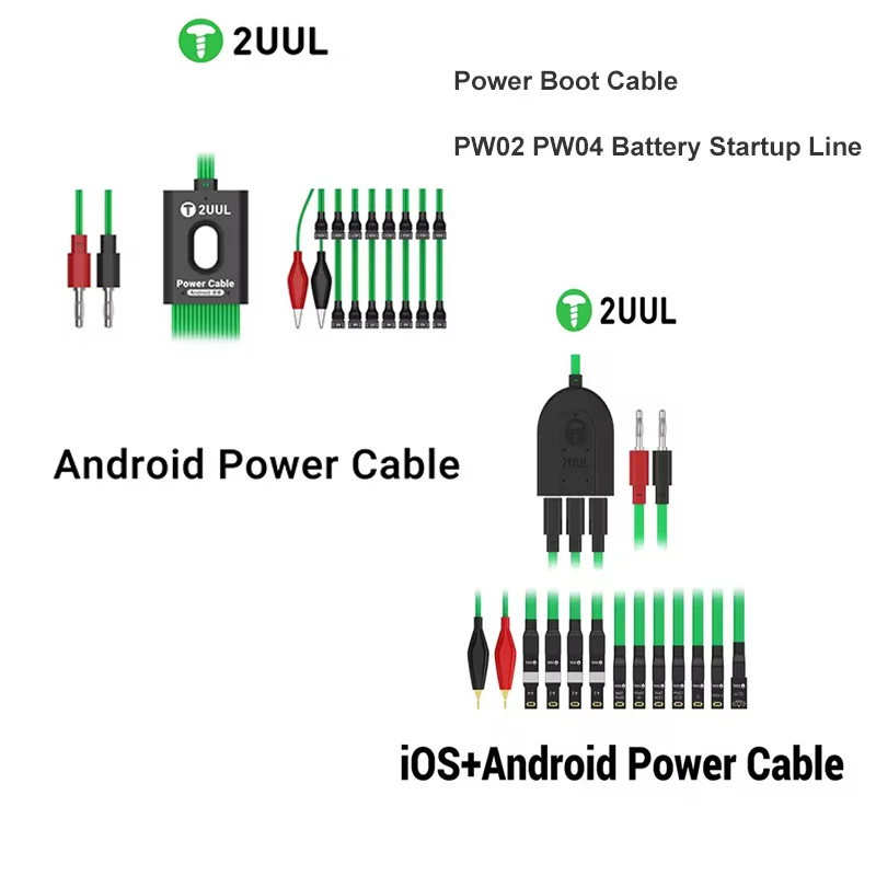 2UUL Power Boot Cable PW02 PW04 Battery Startup Line for IPhone 7-16ProMax Samsung Huawei Xiaomi Power Supply Test Cable