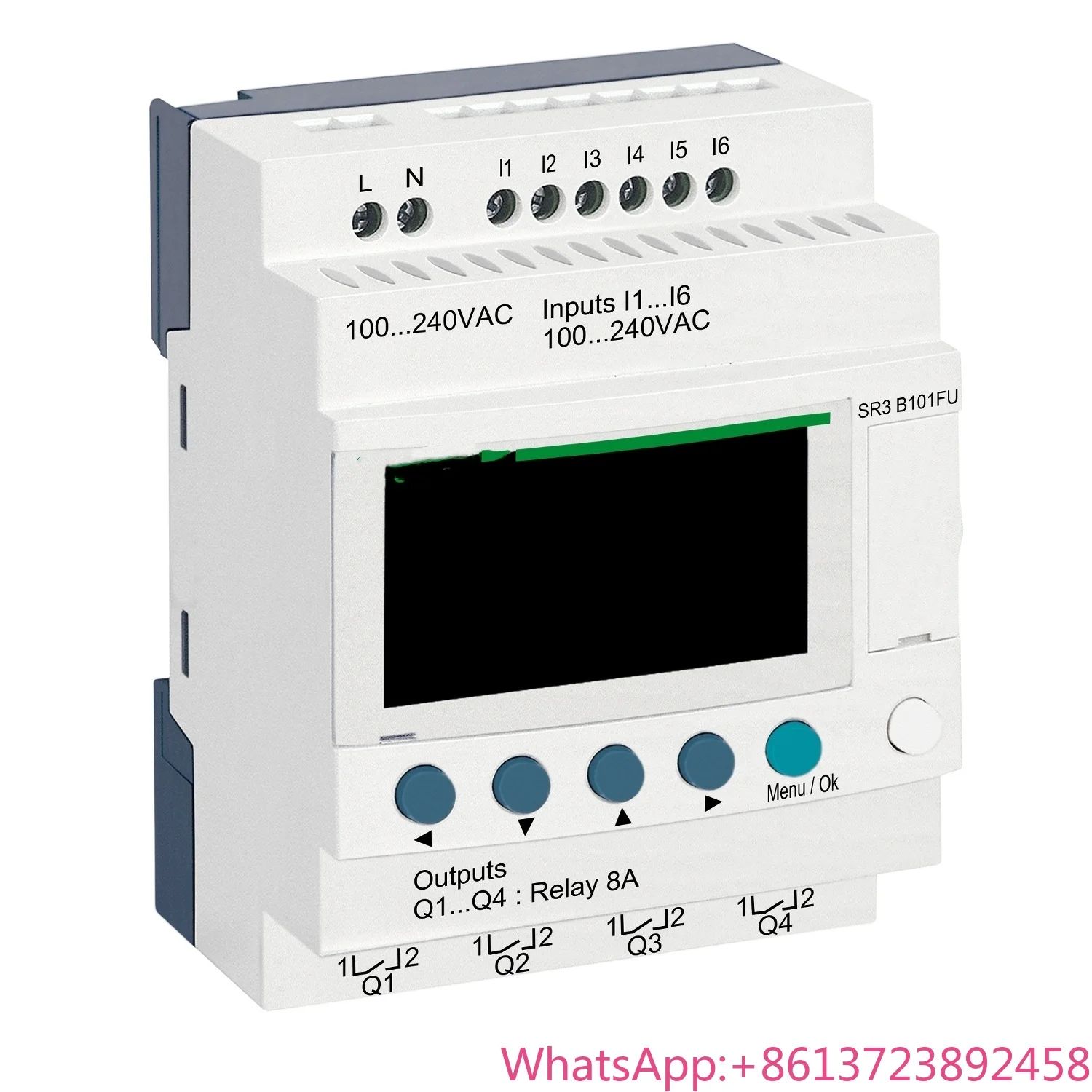 Relé inteligente modular SR3B101FU Zelio Logic - 10 I/O - 100..240 V AC - relógio - display