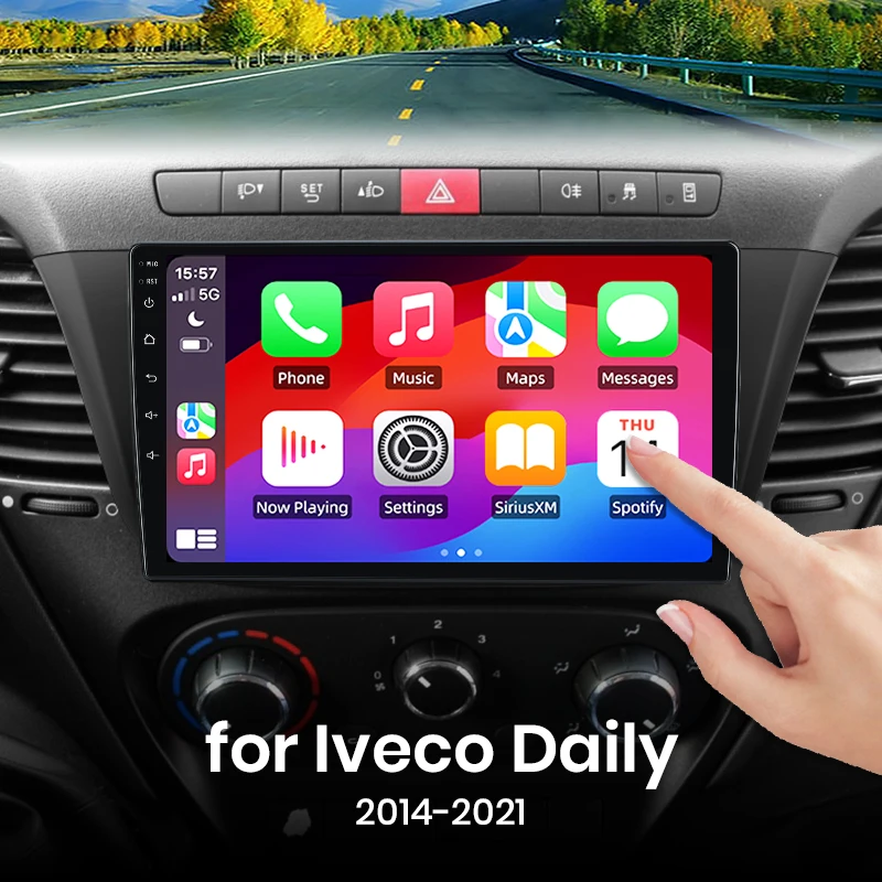 لـ Iveco Daily 2014-2021 CarPlay اللاسلكي لأجهزة Apple Android Auto Car Radio GPS IPS RDS FM WiFi BT 4G 8Core ستيريو الوسائط المتعددة