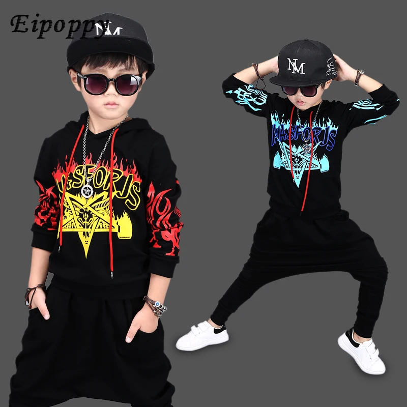 Day children's costumes boys hip-hop hip-hop show clothing suits boys fall and winter clothes dance competition clothes