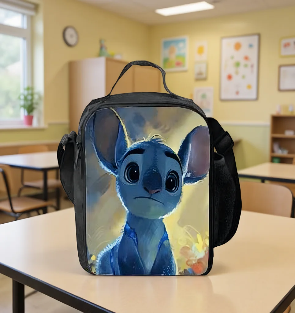 

Unisex Kid Stitch Disney Lunch Box-Waterproof Insulated Lunch Bag-Reusable Lunch Tote for Boys Girls