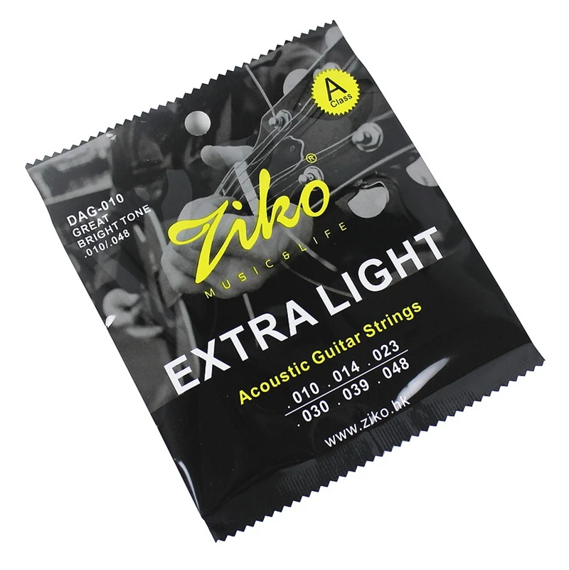 ZIKO 12 Pcs Strings Dag Acoustic Guitar Strings Musical Instruments Acoustic Guitar String Guitar Parts, 6 Pcs Dag-010 & 6 Pcs D