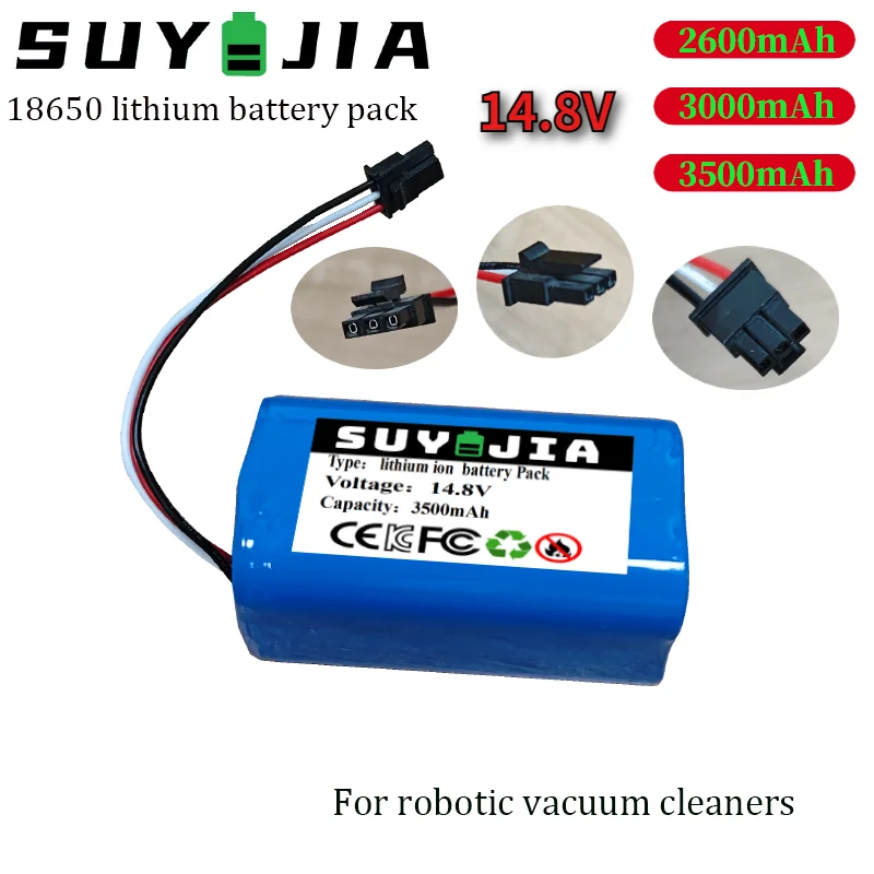 

14,8 В, 2600 мАч/3000 мАч/3500 мАч, аккумулятор для Qihoo 360 S5 S7 S7Pro T90 X9, запасные части для робота-пылесоса