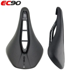 EC90 MTB Road Bike Saddle Super Light PU Leather Cycling Cushion 240mm*150mm Hollow Breathable Racing Bicycle Seat