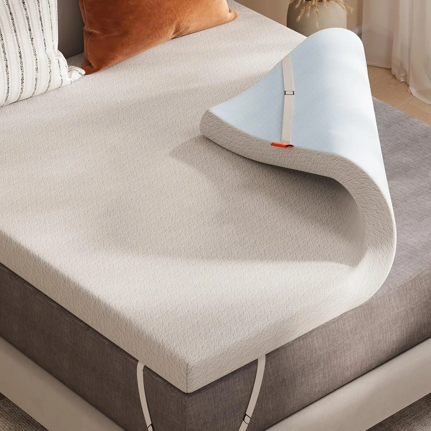 

4 H Gel Memory Foam Mattr Topper California King - Dual-Layer Foam With Washable Cover, Cooling Comfort, And Non-Slip Design