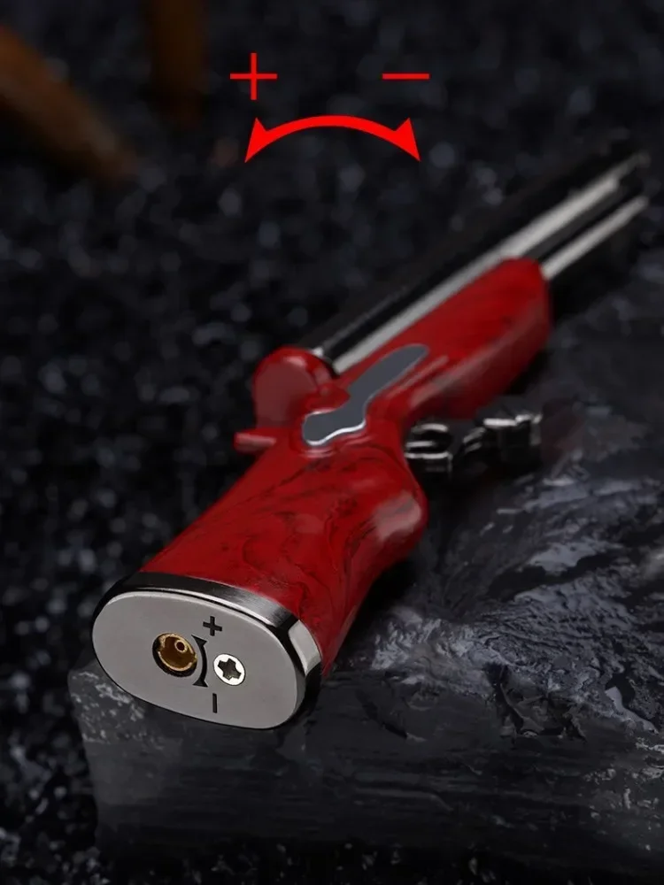 Mini Gun Dual Flames Lighter Refillable Butane Gas Open Flame Lighters Smoking Accessories Gifts For Men Dropshipping Suppliers