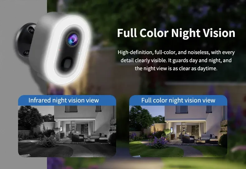 3MP Tuya الحياة الذكية بطارية تعمل بالطاقة في الهواء الطلق واي فاي مراقبة الأمن PIR كاميرا كشف الحركة للرؤية الليلية CCTV كاميرا صغيرة