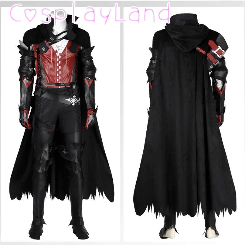 Game FFXVI FF16 Clive Rosfield Cosplay Costume Halloween Uniform Suit Men Carnival Party Outfits with Cloak Comic Con Roleplay