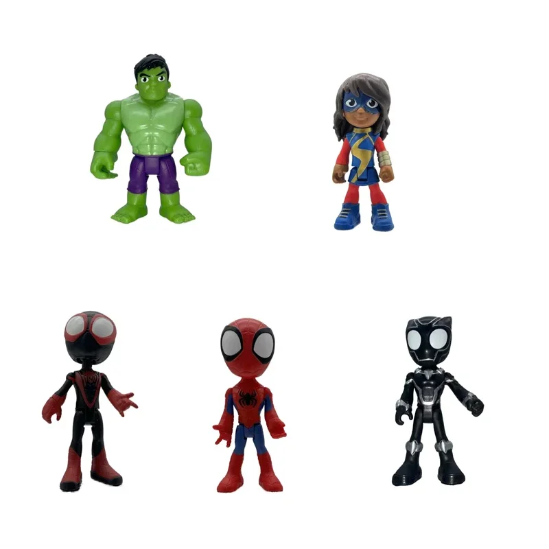 Marvel Spidey and His Amazing Friends Ms.marvel Hulk Gifts for Children Genuine Anime Action Figure Model Toys