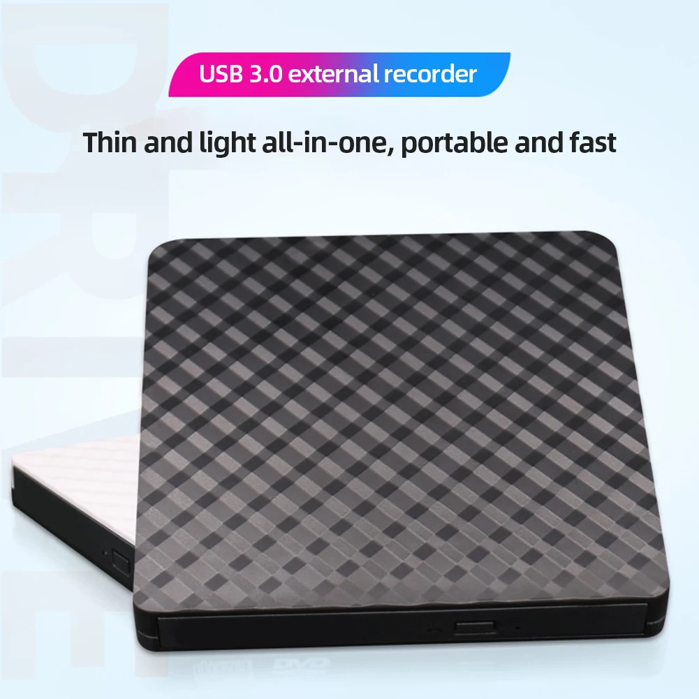 USB 3.0 External DVD RW Burner High Speed Transfer Optical Disk Drive Plug and Play DVD Reader Free Drive for Laptop PC Desktop