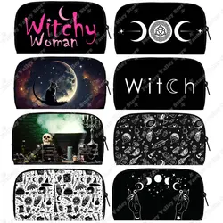 Witchy Woman Wallet Witch Moon Star Cat Purse Magical Witchcraft Wicca Money Coin Bag Credit Card Phone Holder Women Long Wallet