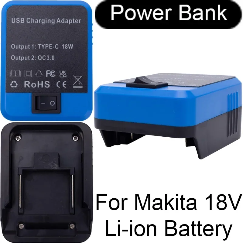 

Mobile power adapter for Makita 18V Li-ion battery adapter mobile phone fast charging power tool accessories