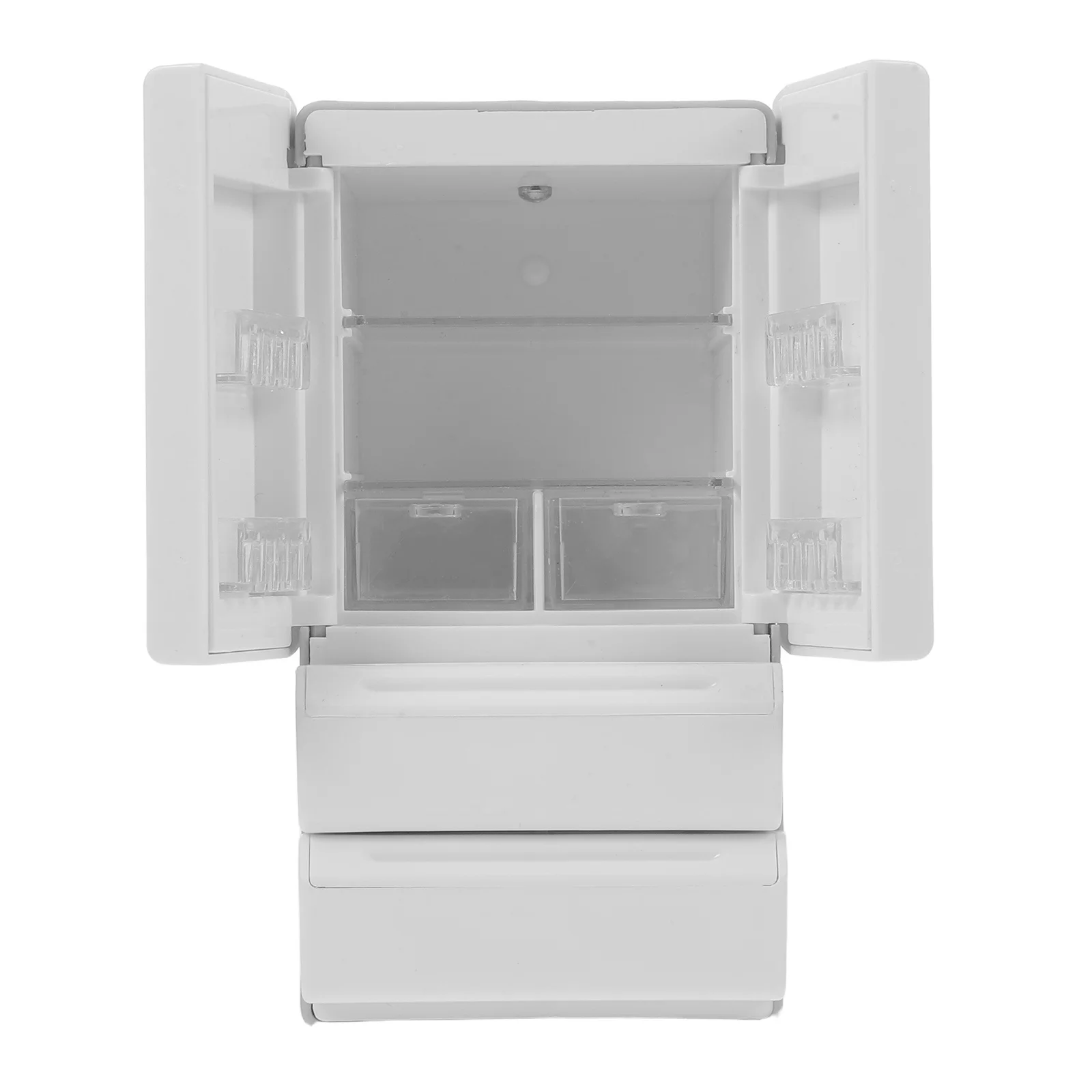 

Миниатюрный холодильник для кукольного домика, белый двойной дверной холодильник, светильник для ролевых игр, кухонный холодильник для детей, спальня, игрушка для ролевых игр