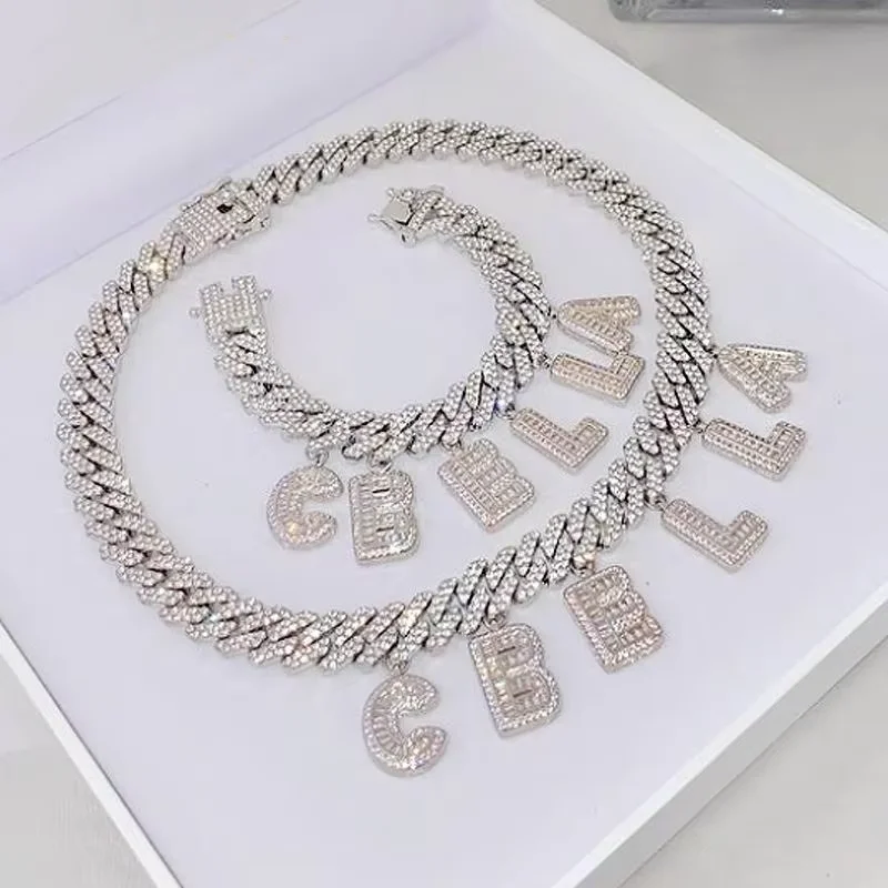 DIY Letter Cuban Chain Anklet 5A Fashion Cz 26 Alphabet Initial Cubic Zirconia Iced Out Bling Cz Hiphop Name Jewelry