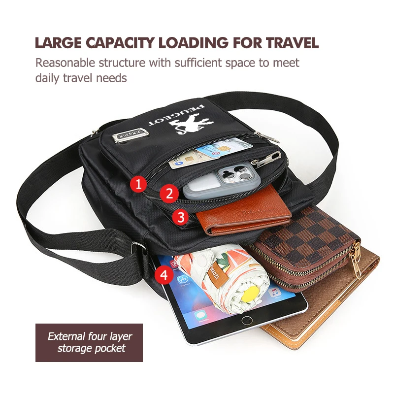 سيارة أكسفورد القماش عادية حقيبة كتف رجالية لبيجو 2008 3008 307 308 206 207 208 407 508 5008 106 107 #5