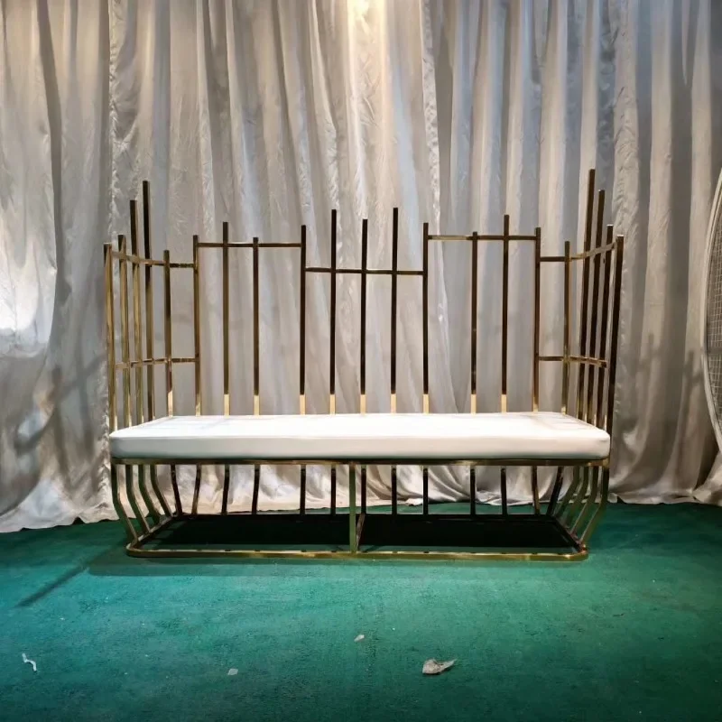 Hardware double multi-pole birdcage chair, hotel wedding decoration chair, bride and groom banquet chair