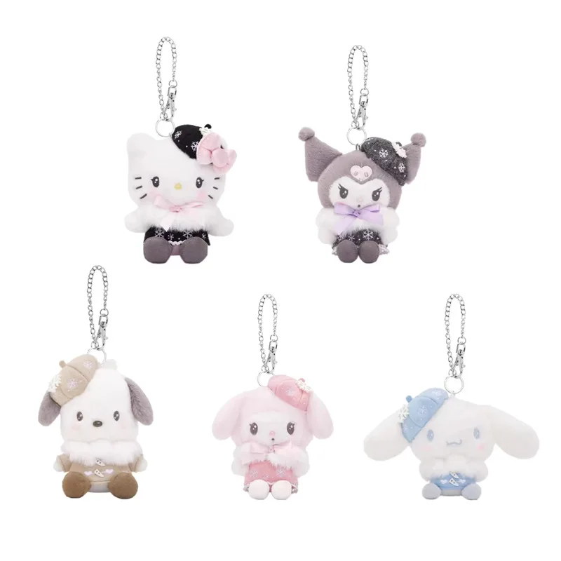 

Sanrio Original Beret Series Plush Toys Kawaii Hello Kitty Melody Bag Pendant Cute Kuromi Plushie Cinnamoroll For BIrthday Gift
