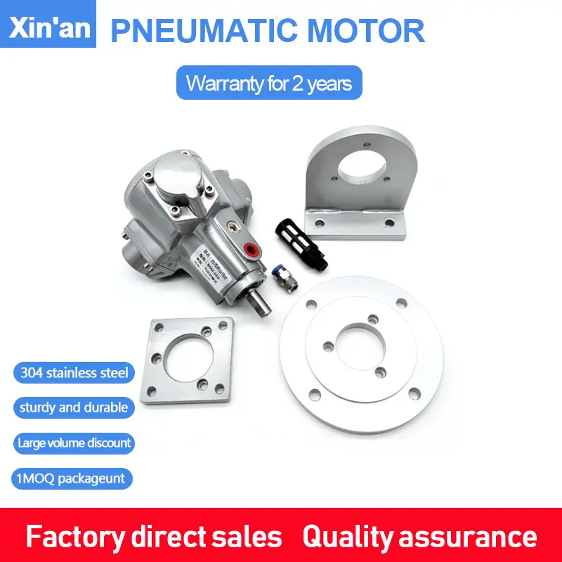 Air Motor Pneumatic Motor 1/8Hp Motor 1/6Hp Motor 3 Cylinder Piston Forward And Reverse Explosion-Proof Motor Air Powered