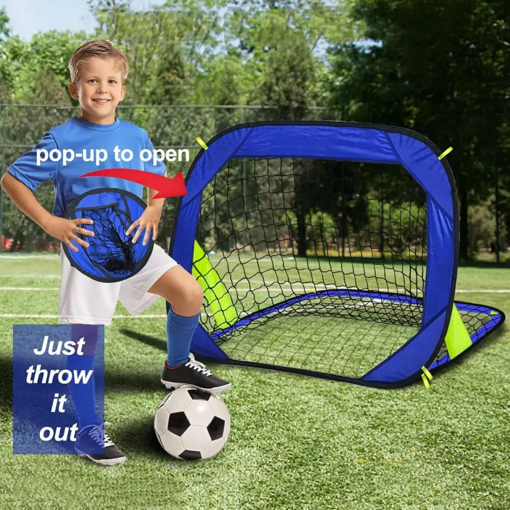 Pop Up Soccer Goals for Kids Foldable Soccer Goal Net Indoor Outdoor Practice Net with Carry Bag for Park Football Training