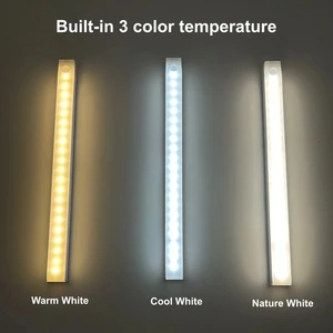 Led charging human body sensor light bar wardrobe cabinet Bedroom dormitory sleeping magnetic long strip night light