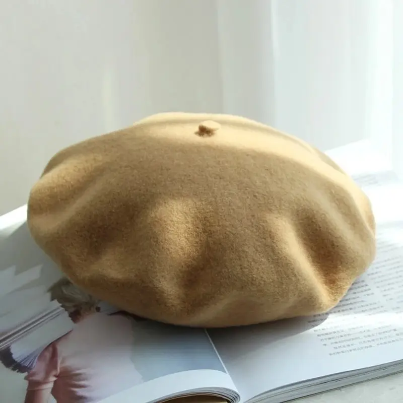 New Fashion Women Wool Thick Berets Artist French Painter Hat Girls Female Warm Walking Cap