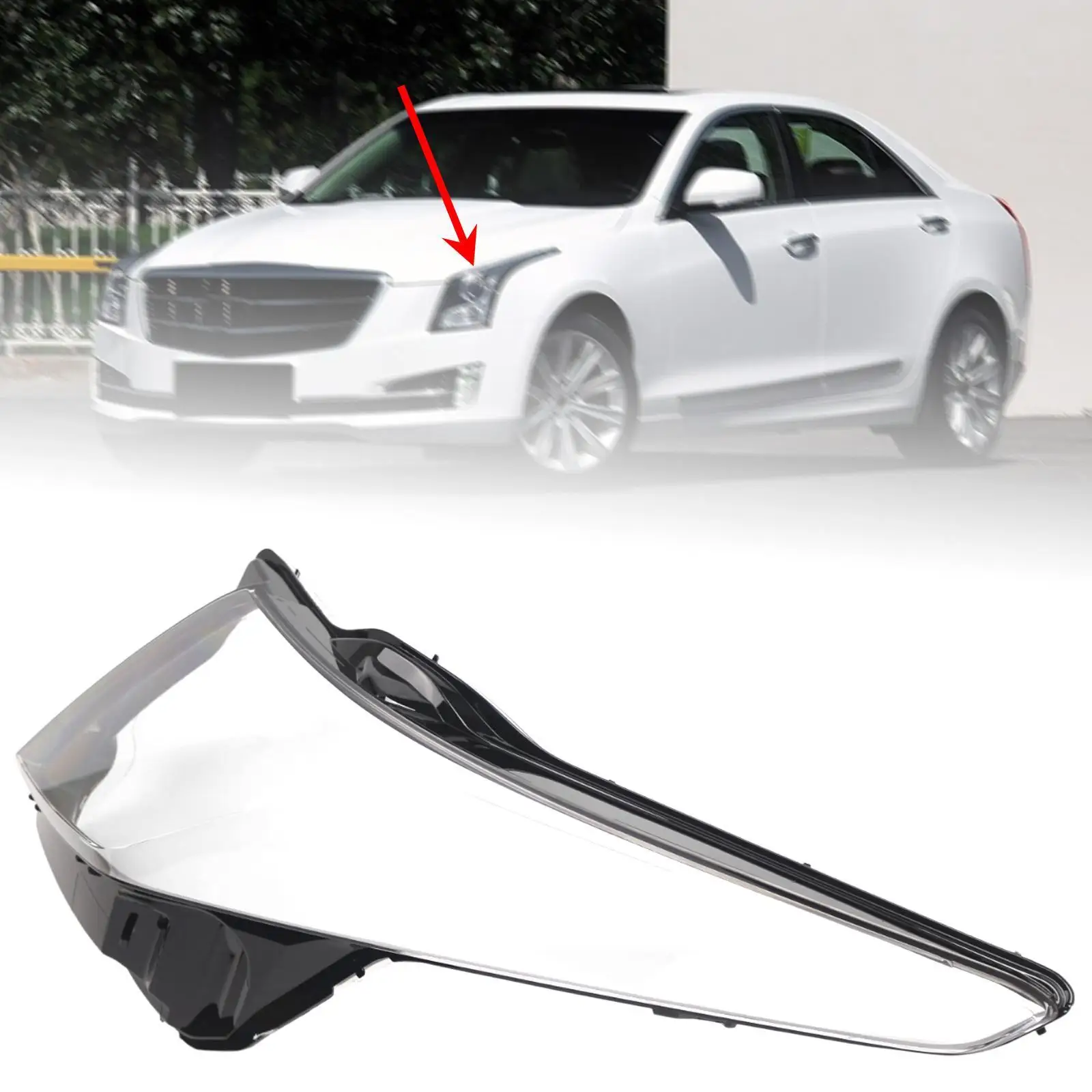 

Headlight Lens Cover 23236366 Auto Lampshade for Cadillac ATS 2013-2018