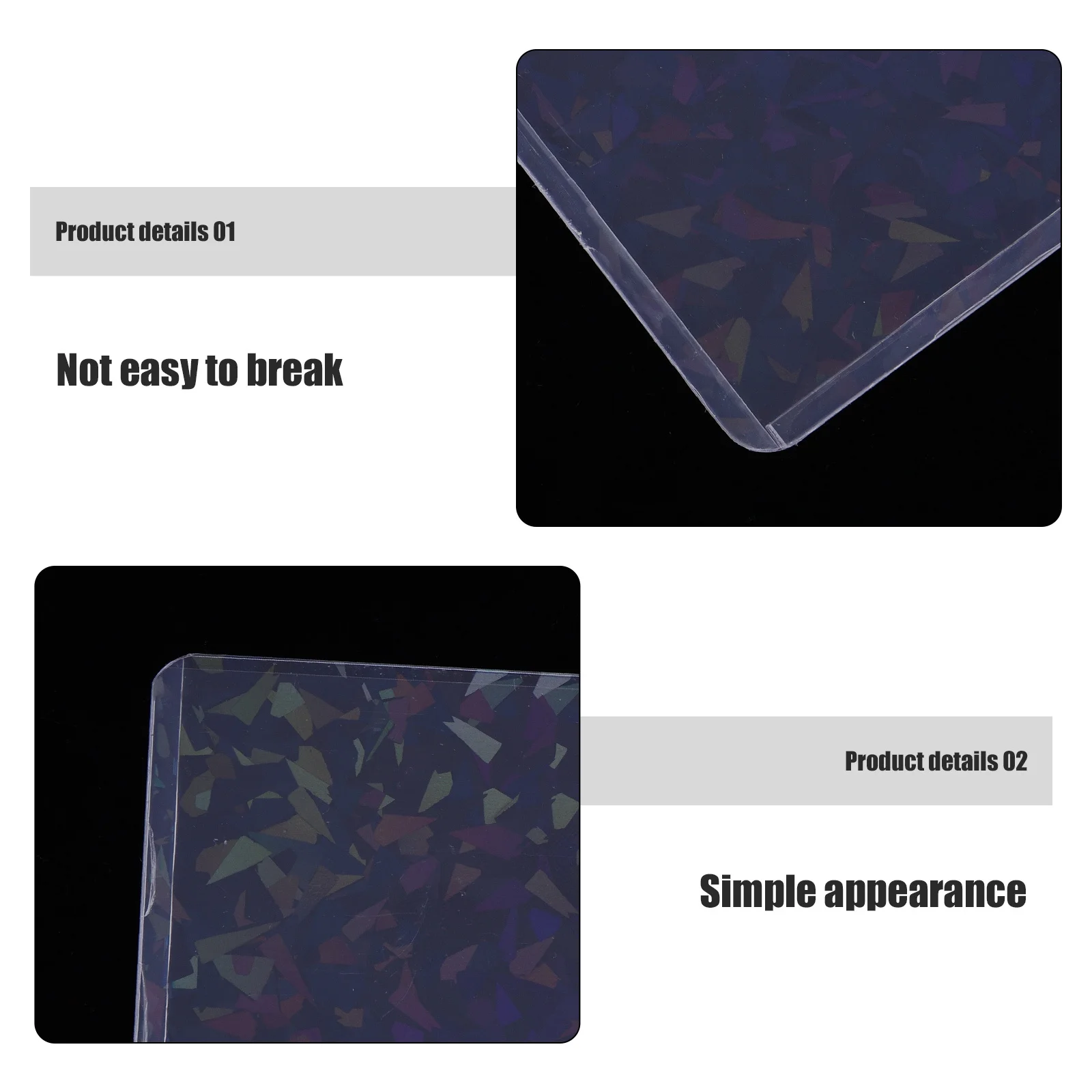 10Pcs Clear Transparent Hard Card Sleeves Business Photocard Protectors Id Badge Holders Plastic Card Storage Id Holders