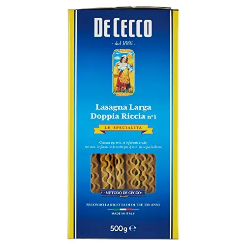 De Cecco Lasagne Riccia Semolina - 4 stuks van 500 g [2 kg]