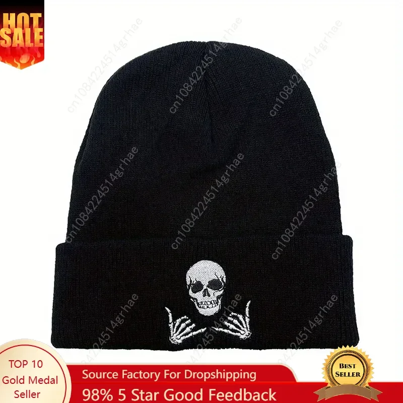 

1pc Winter New Men's Knitted Hat Fashion Versatile Hoodie Women's Outdoor Sports Leisure Warm Hat Thick Elastic Winter Hat