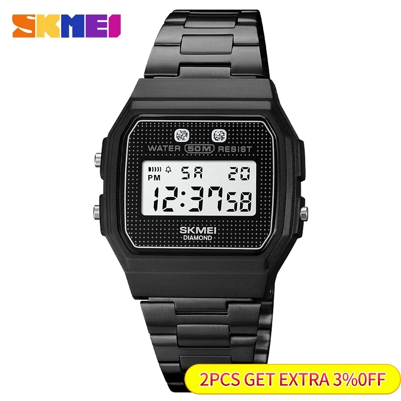 SKMEI 1952 Fashion 5Bar Waterproof Digital Wristwatch military Chronograph Date Week  For Men Alarm Clock reloj hombre Sport Wat