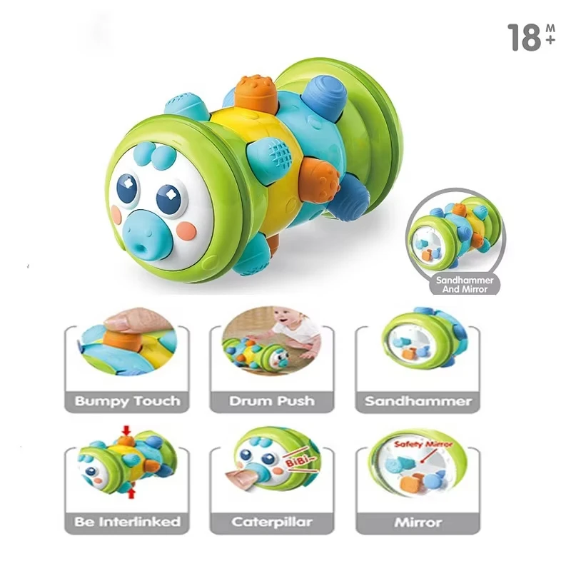 Crawling Toys for Baby 0 to 12 Months Infant Activity Roller Montessori Tummy Time Toys Motor Skills Development Toys for Babies