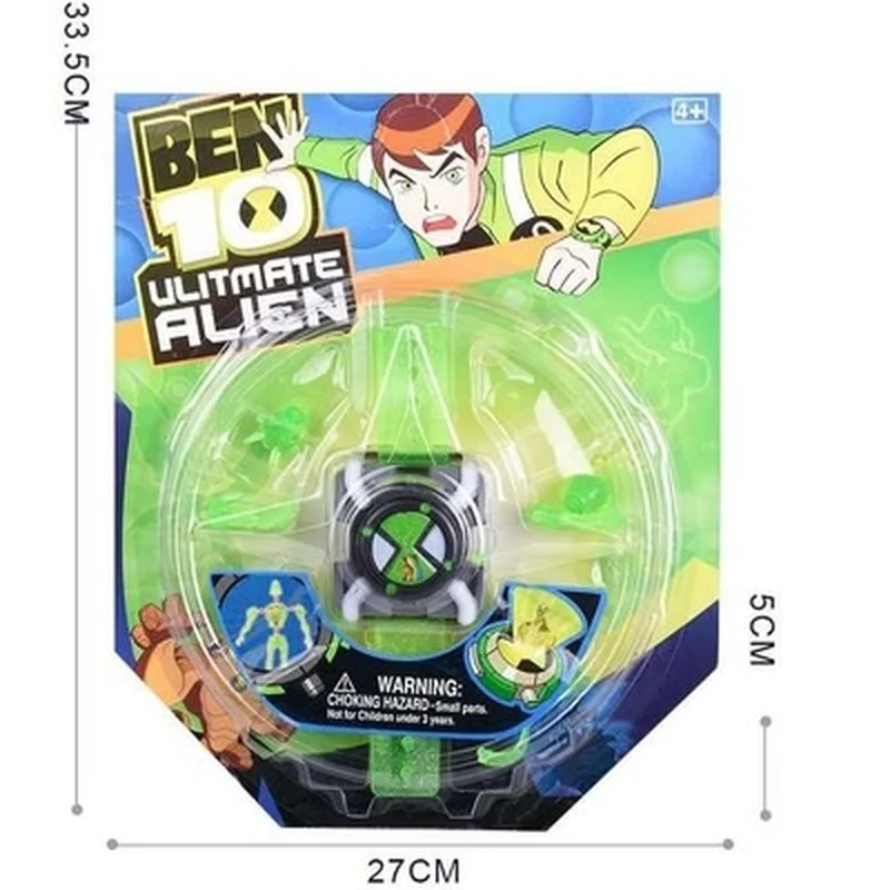 Figurita de Anime de dibujos animados Kawaii Ben10 Omnitrix, luces de proyección DE SONIDO luminoso, reloj, juguetes de figuras de acción para niños