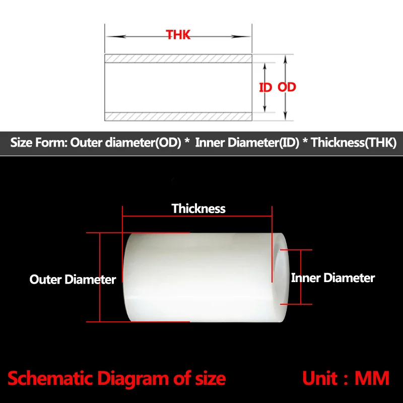 M5 M6 M8 M10 M12 Белый АБС-пластик, нейлон, изоляционная колонна, шайба, втулка, прокладка, круглое отверстие, накладка на столбе с высоким интервалом