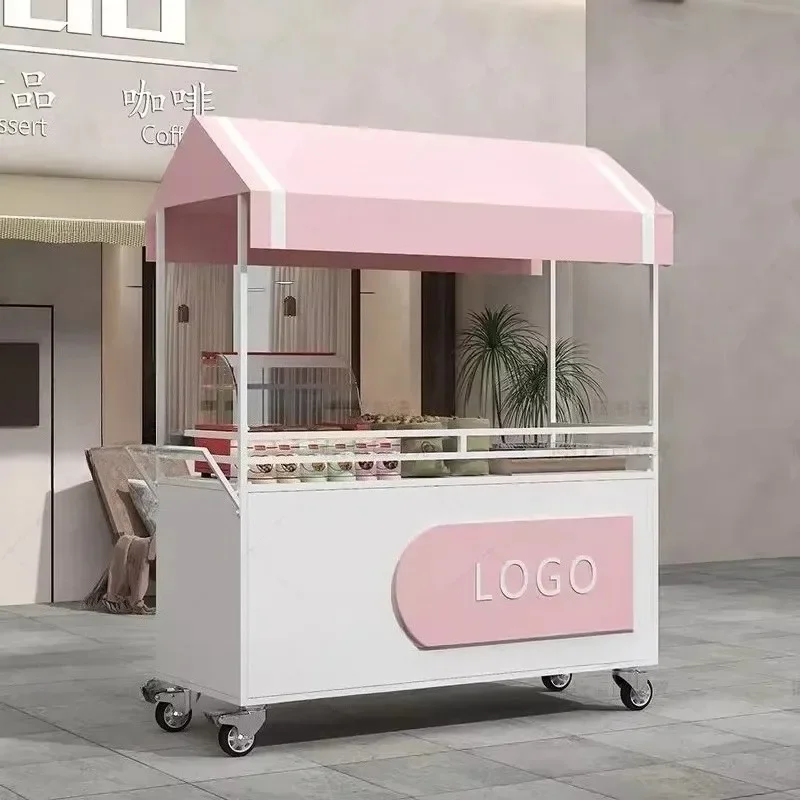 Outdoor mobile food stall cars, food trucks, street stalls, wrought iron floats, stalls, small trolleys, night market vending ve