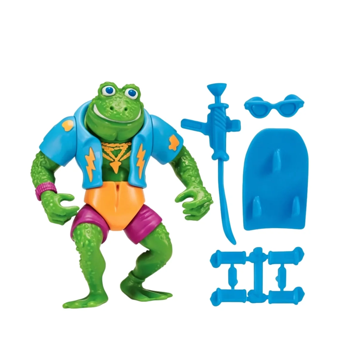Muñeco de Genghis Frog de las Tortugas Ninja, Figura Retro de Playmates, Juguete Coleccionable para Aficionados