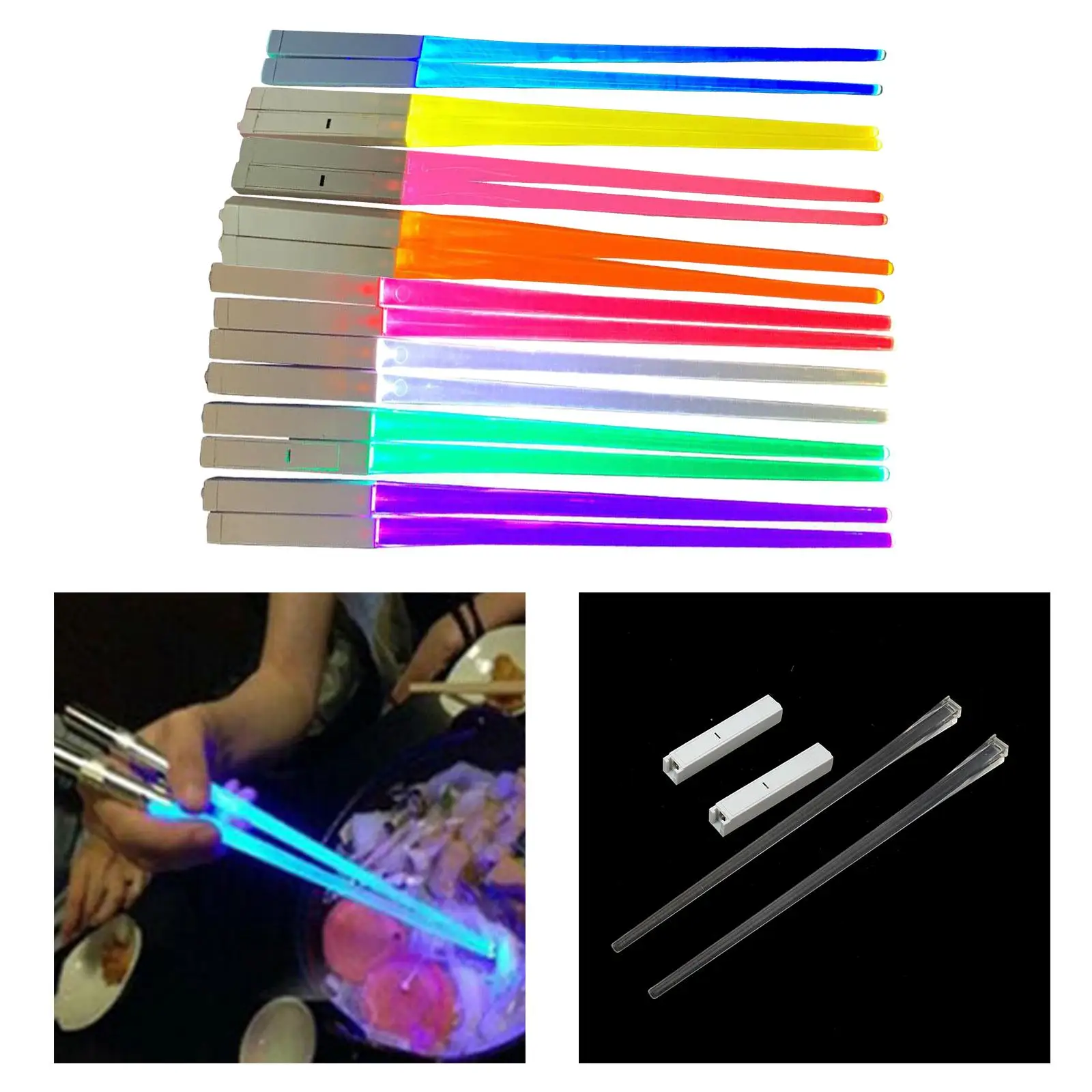Light Saber Chopsticks Training Set Reusable LED Chopsticks High Quality ABS for Event Decorations