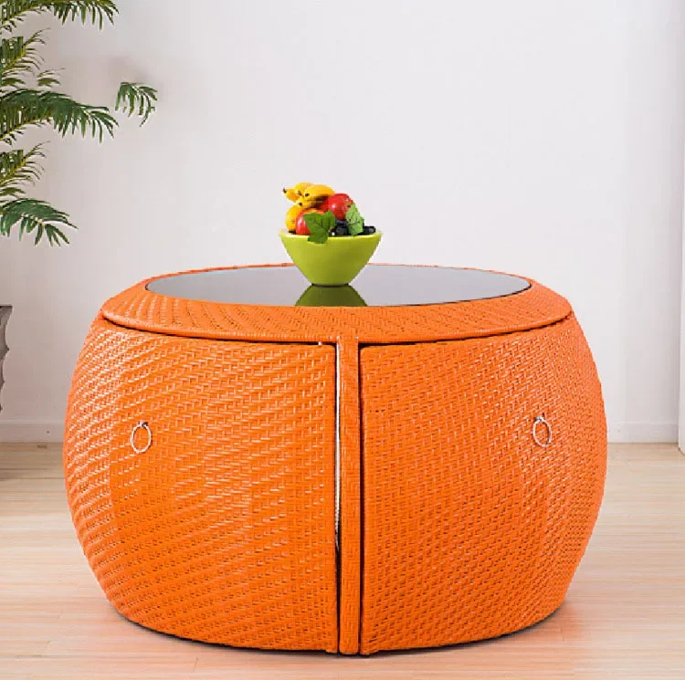 New Arrival Rattan Chair End Table Set Balcony Garden Bar Table Chair Outdoor Furniture Set